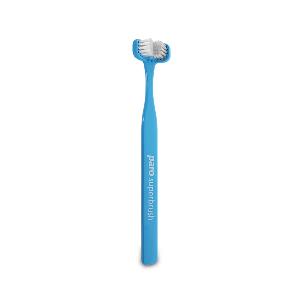 Zahnbürste| paro® Superbrush | Dreikopfbürste | Reinigt den gesamten Zahn | verschiedene Farben 