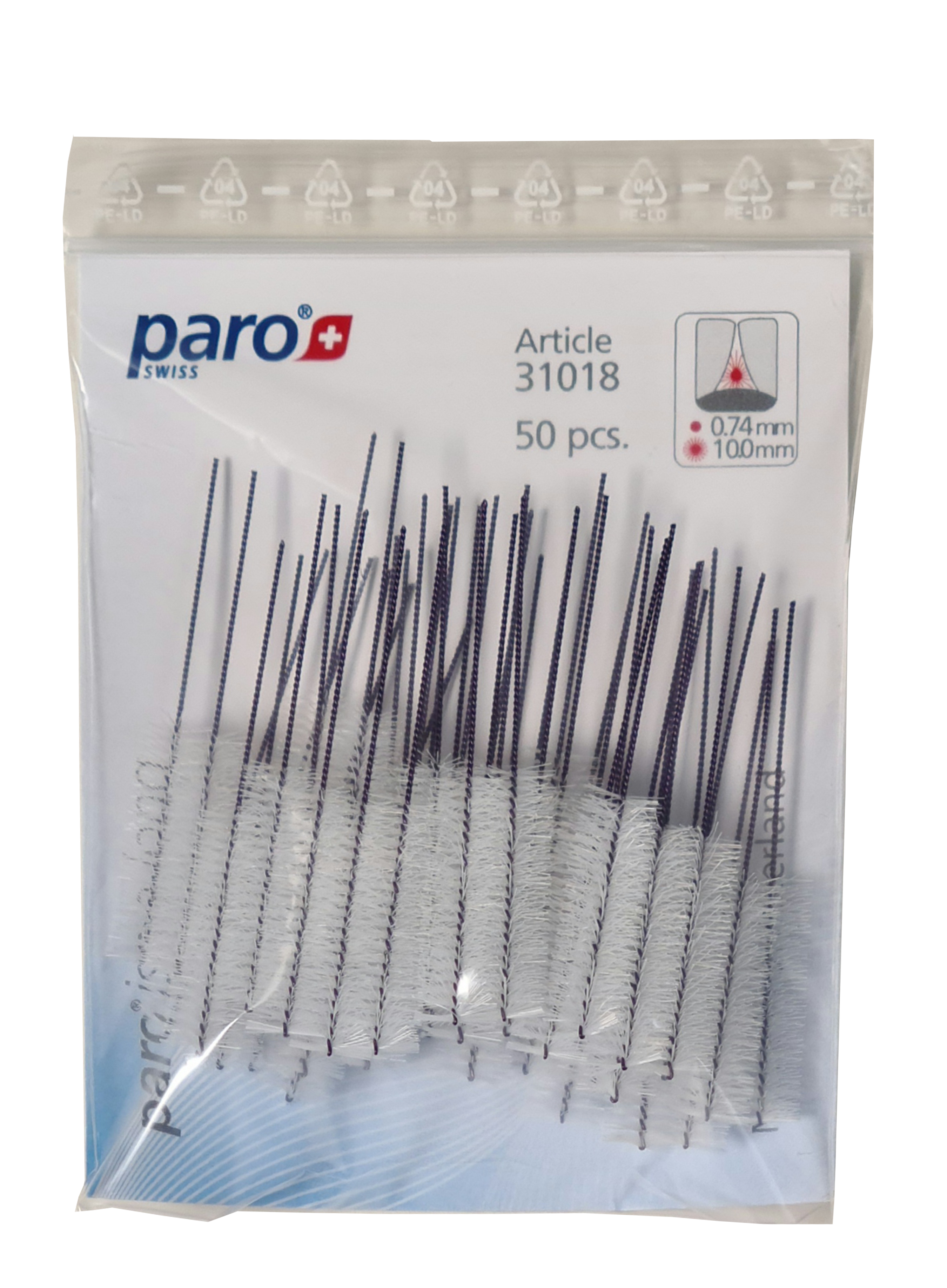 paro® isola long, groß, violett, zylindrisch, ø 10 mm, 50 Stück