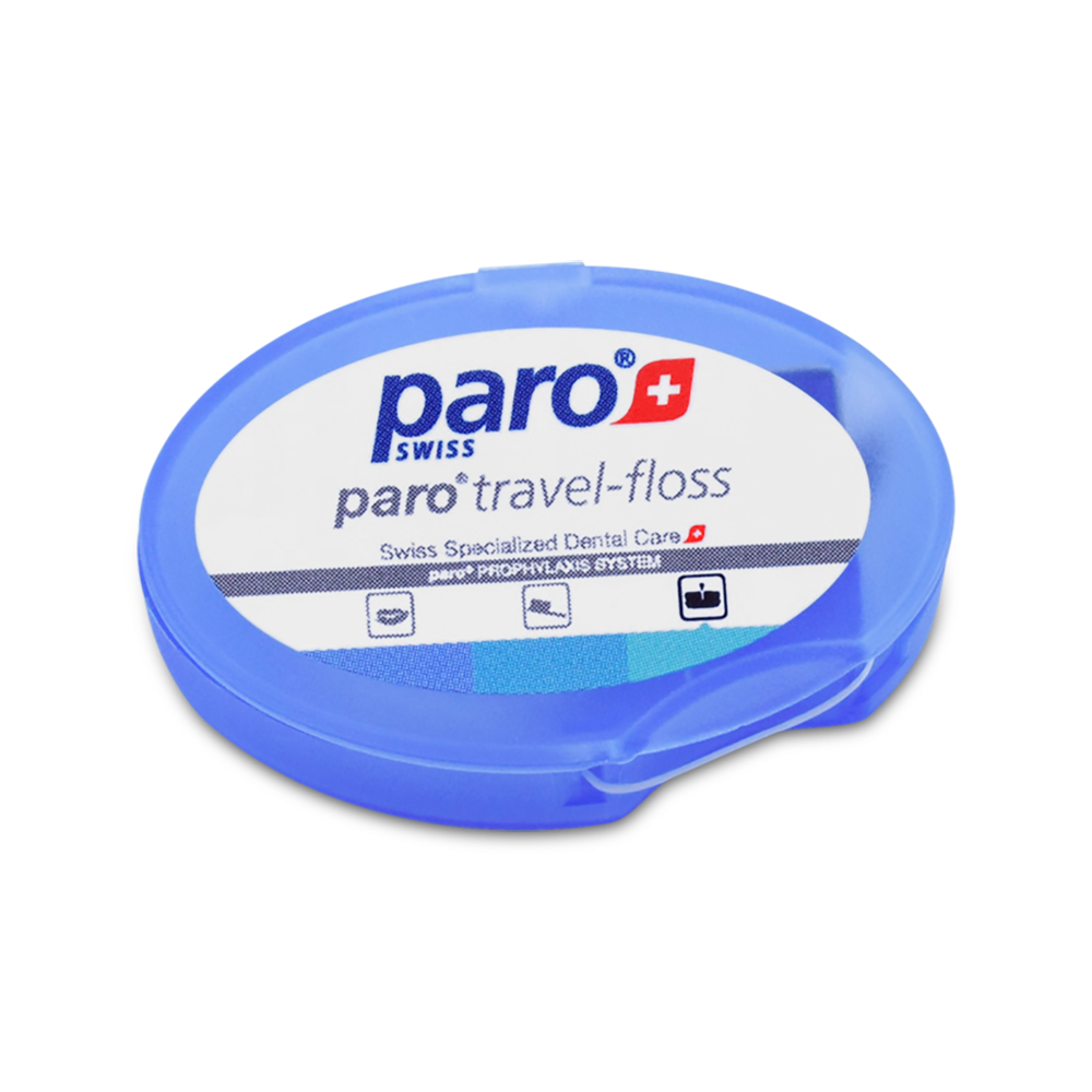 Zahnseide | paro® travel-floss | gewachst | für Reisen | fein | Mintgeschmack | 5 m