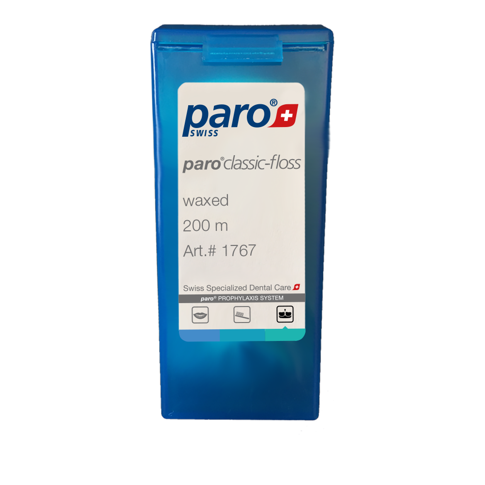 Zahnseide | paro® classic-floss | gewachst | fein | Mintgeschmack | 200 ml