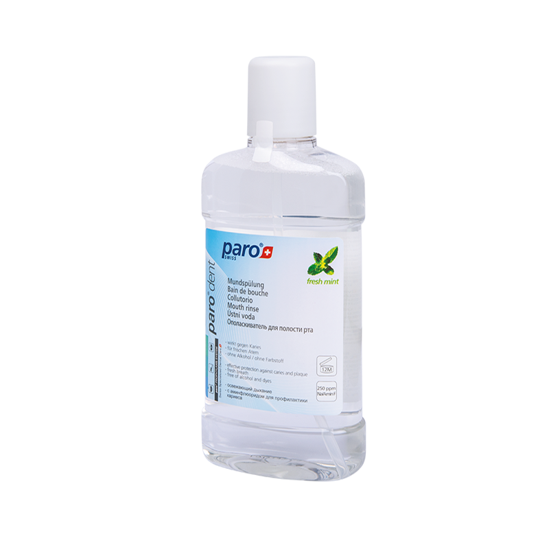 paro® dent, Mundspülung mit Amin Fluorid 0.025%, 250 ppm, 500 ml