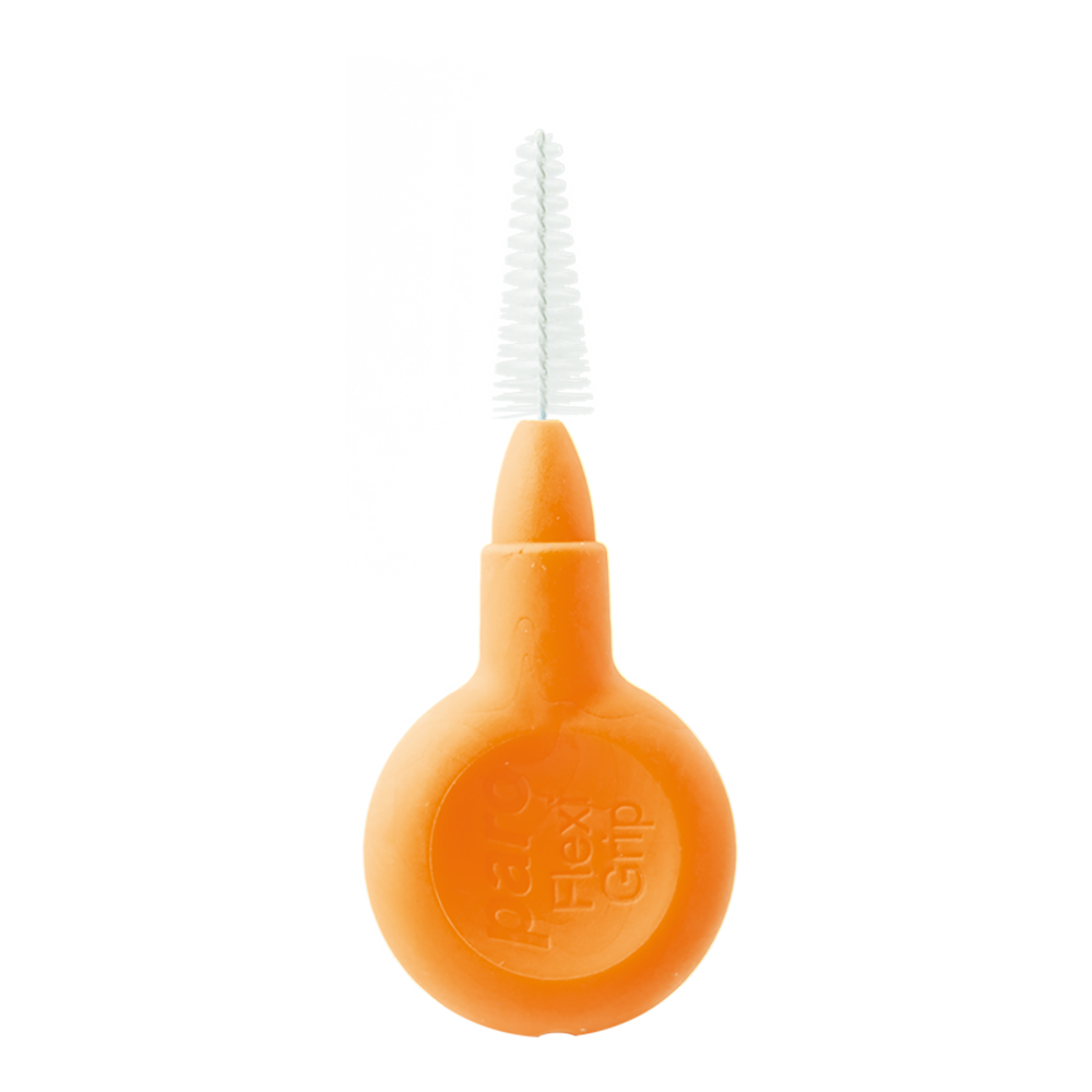 Interdentalbürste | paro® flexi grip | mit Schutzkappe | x-fein | orange | ø 1.9/5 mm | konisch | 4 Stück