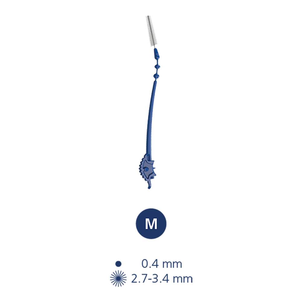 Ersatzbürsten | paro® slider | SliderInterdental System | M | blau | ø 2.7/3.4 mm | 6 Stück | konisch