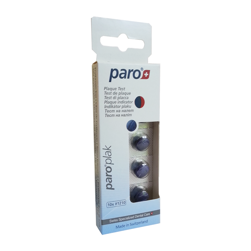 Zahnfärbetabletten|paro® plak|Plaque sichtbar machen|rot/blau|10 Stück